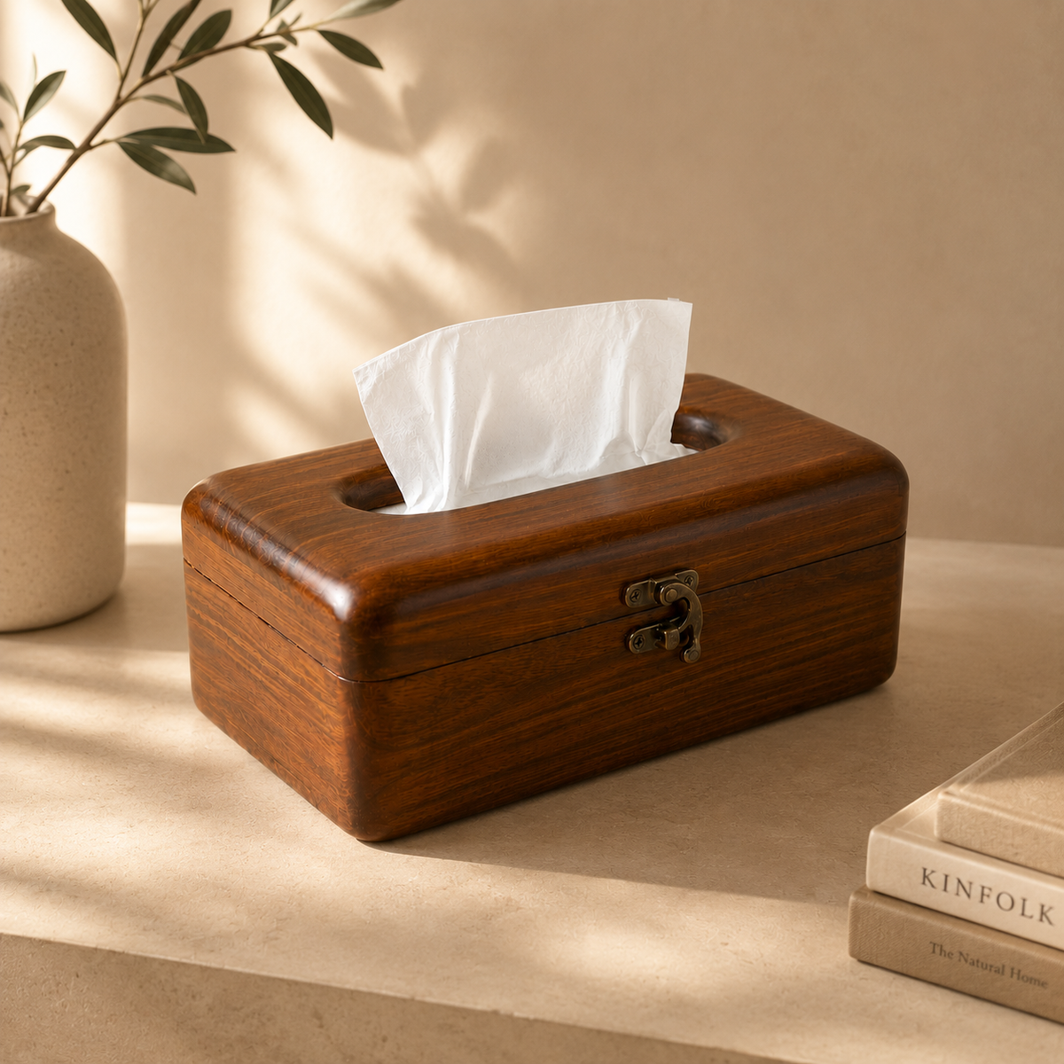 Handcrafted Sheesham Wood Tissue Box | Premium Decor CRAFT WOOD