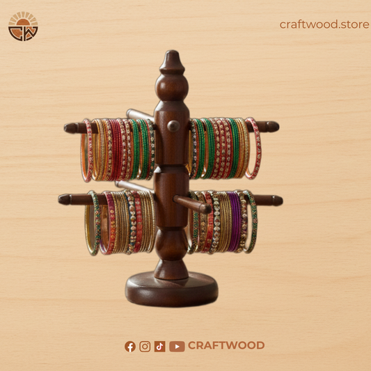 Handmade Wooden Bangle Stand – Bracelet Holder & Organizer