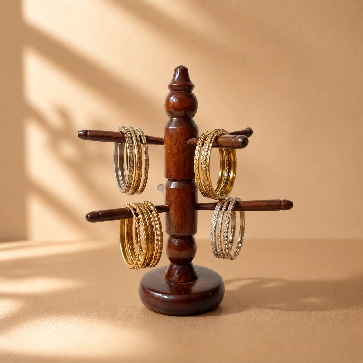 Handmade Wooden Bangle Stand – Bracelet Holder & Organizer Craft Wood