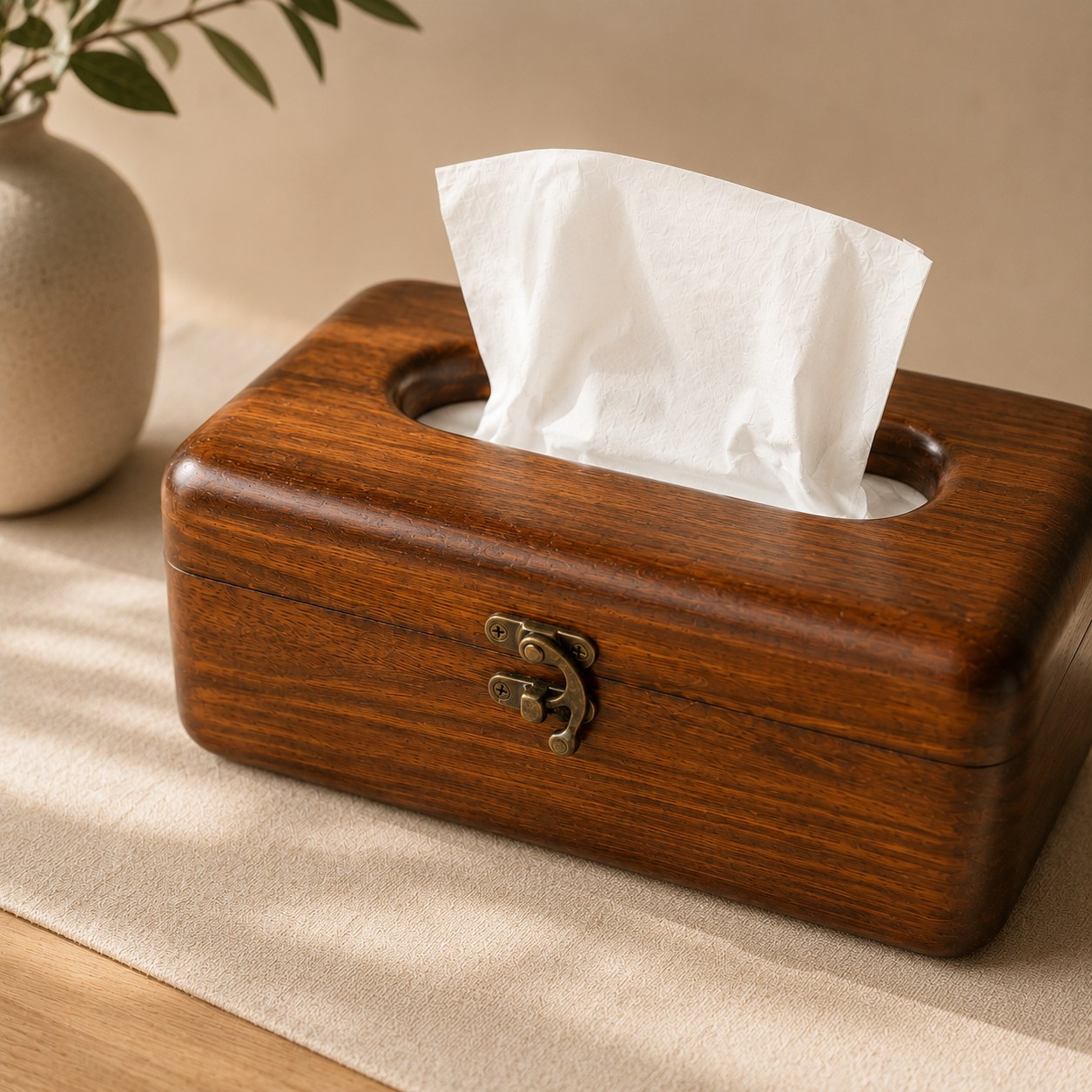 Handcrafted Sheesham Wood Tissue Box | Premium Decor CRAFT WOOD