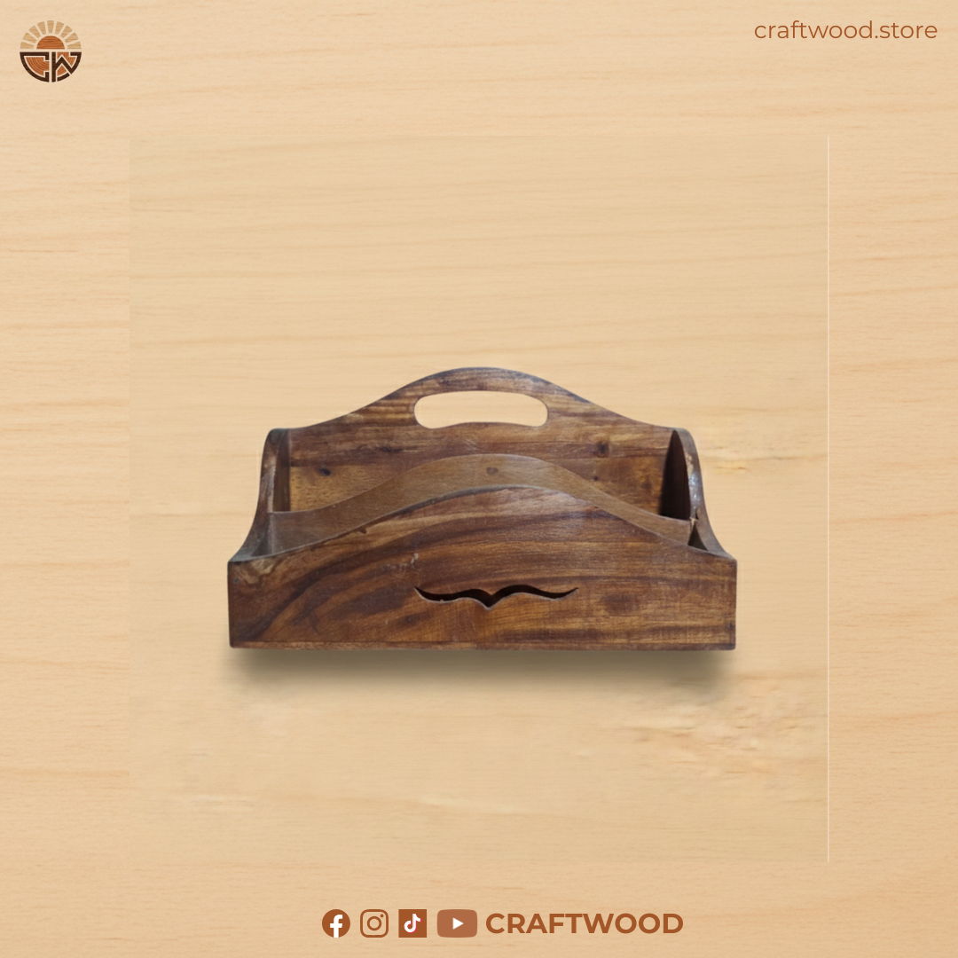 Handcrafted Wooden Kitchen Utensil Holder