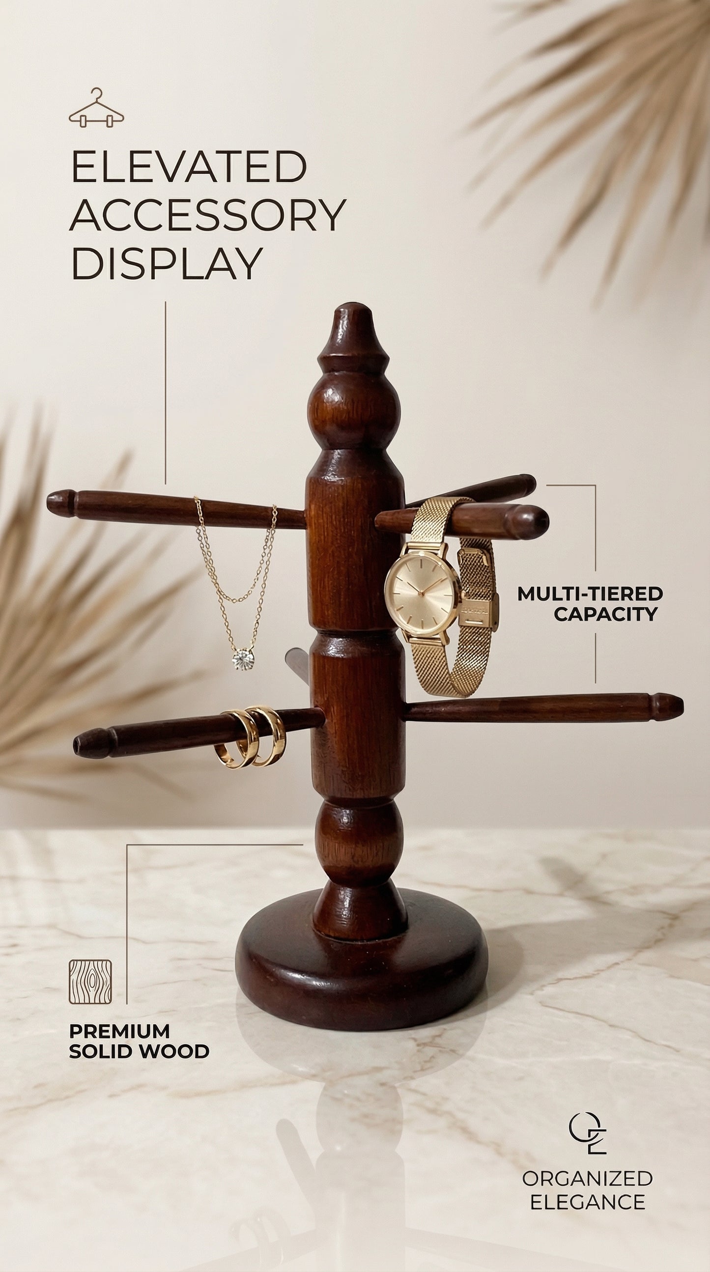 Handmade Wooden Bangle Stand – Bracelet Holder & Organizer