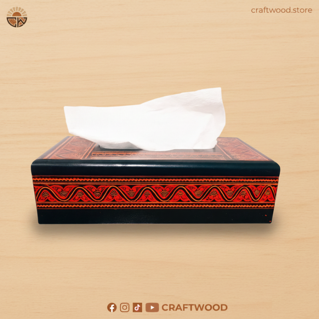 Tissue Box with Traditional Naqshi Hand work