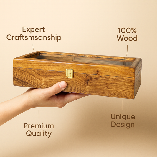 5-Slot Handcrafted Wooden Watch Box