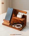 Handcrafted Wooden Mobile Stand & Organizer || CRAFT WOOD