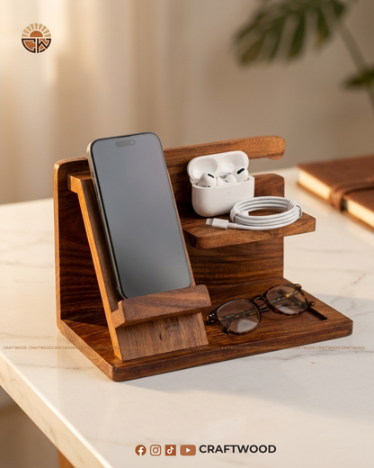 Handcrafted Wooden Mobile Stand & Organizer || CRAFT WOOD CRAFT WOOD