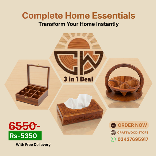 Premium Masala Box & Dry Fruit Tokri with Tissue box