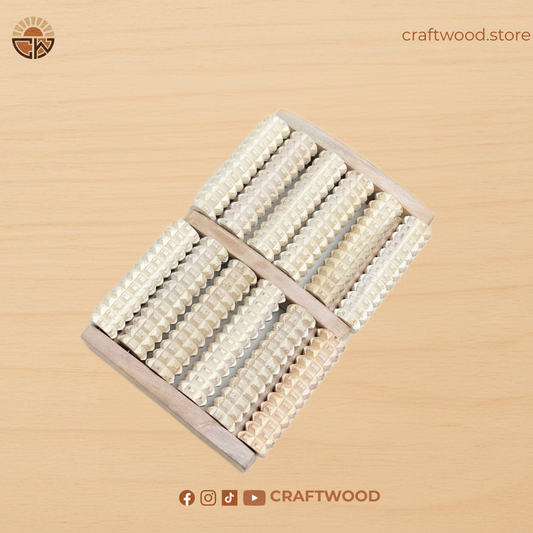 Wooden Foot Roller Massager – Natural Nerve Relaxation & Blood Circulation Booster