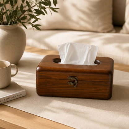 Handcrafted Sheesham Wood Tissue Box | Premium Decor CRAFT WOOD