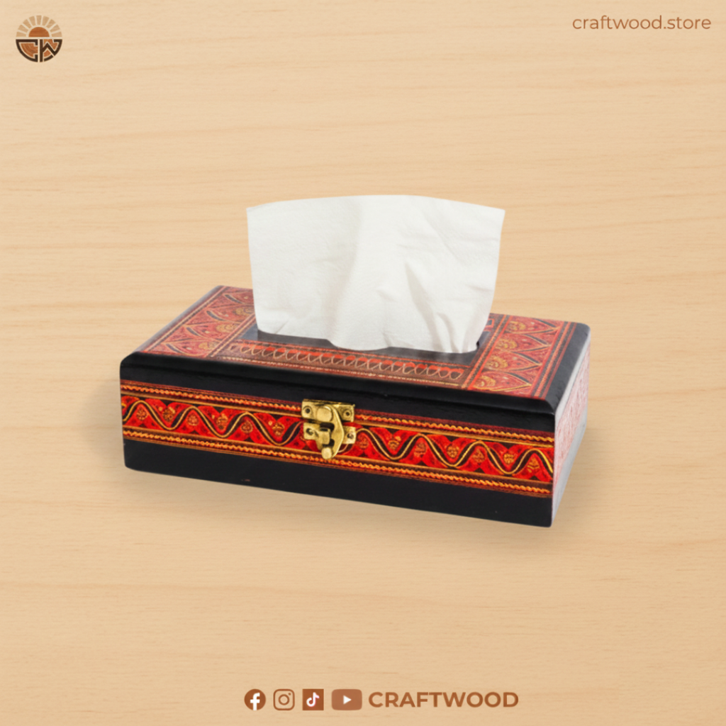 Tissue Box with Traditional Naqshi Hand work