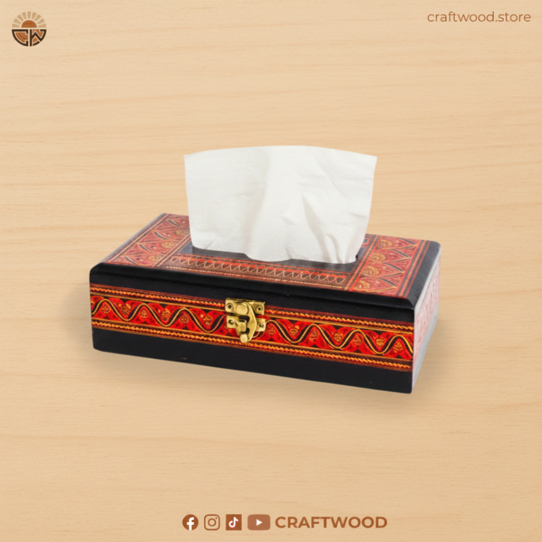 Tissue Box with Traditional Naqshi Hand work