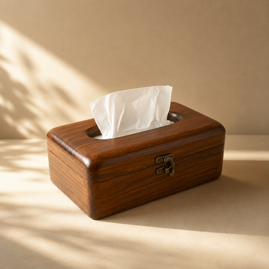 Handcrafted Sheesham Wood Tissue Box | Premium Decor CRAFT WOOD